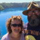 David and Megan at Blue Lake, Mount Gambier