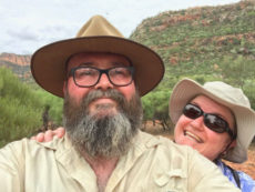 Megan and David Selfie at Arkaroo Rock, South Australia