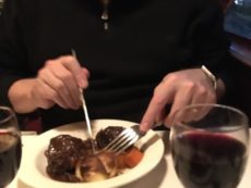 Delicious beef cheeks on the Melbourne Tram Car Restaurant