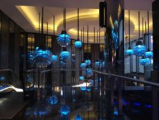 Pretty blue lights at Melbourne Casino
