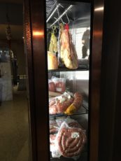 Meat cabinet at Olivigna