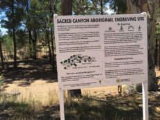 Information board Sacred Canyon