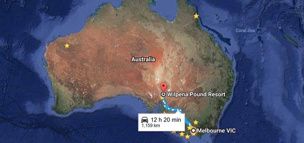 Planning The Melbourne To Wilpena Pound Camping Trip Hatch A Holiday   Melbourne To Wilpena Pound Map 1170x550 