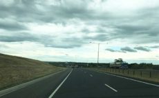 Cloudy sky road