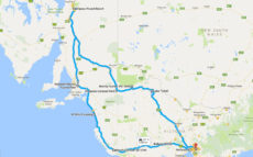 Melbourne to Wipena Pound and back map
