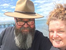 David and Megan- Port Albert, Victoria on a windy day