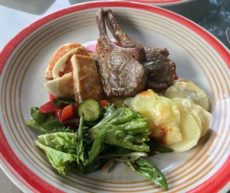 BBQ Lamb cutlets and saganake