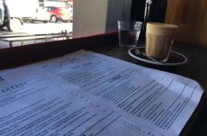 Menu and Coffee at the Larder Daylesford