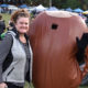 Megan and her new friend the Giant Chestnut!