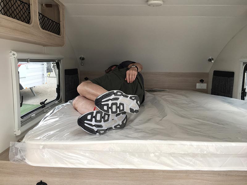 Jayco Jpod Sport - Testing out the bed