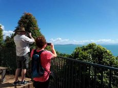 The Flagstaff Hill Lookout is the place to go to see Four Mile Beach!